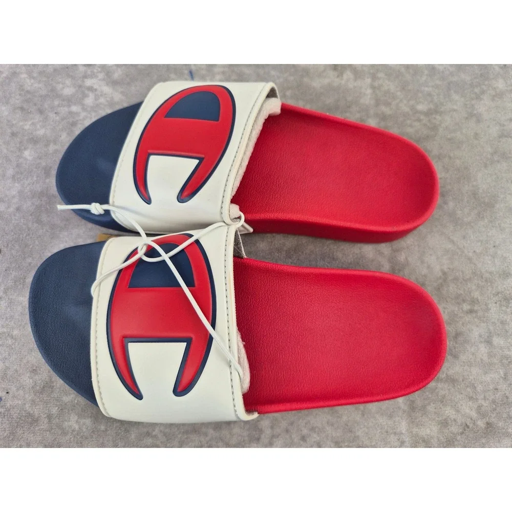 Champion Kids IPO Split Slides Red White Blue Youth Size 4 CP101335Y